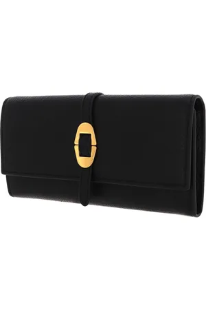 Coccinelle Leren Portemonnee Cosima Wallet Grained Leather Zwart