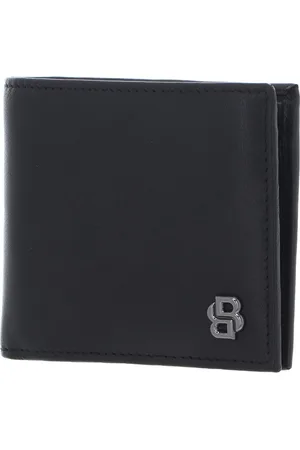 HUGO BOSS Leren Portemonnee B Icon 4 CC Coin Wallet Zwart