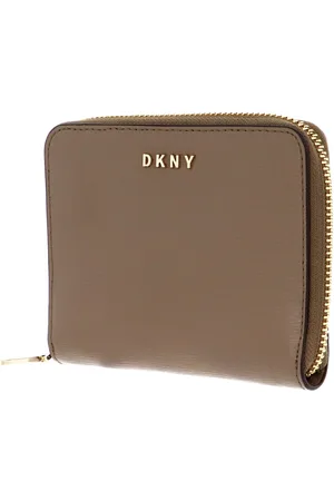 DKNY Portemonnee Bryant Small Zip Around Bruine