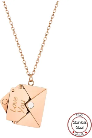 Soraro I Love You | Leuke Ketting voor Hem en Haar | | Envelop | Relatie Geschenk | Relatie Koppel Cadeau | Cadeautje voor vrouw | Romantisch Cadeau