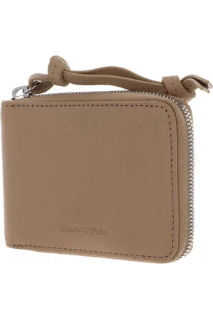 Marc O’ Polo Leren Portemonnee Franca Zip Wallet Beige