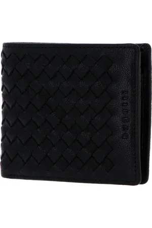 Bugatti Leren Portemonnee Woven Wallet Zwart