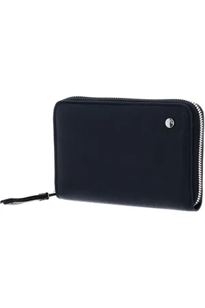 Abro+ Leren Portemonnee Leather Adria Zip Wallet Blauw