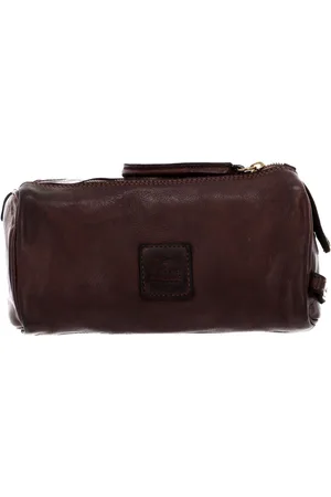 Campomaggi Leren Toilettas Beauty Bag Bruine