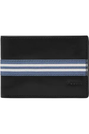 Fossil Leren Kaarthouder Portemonnee Jared Front Pocket Wallet Bifold Zwart