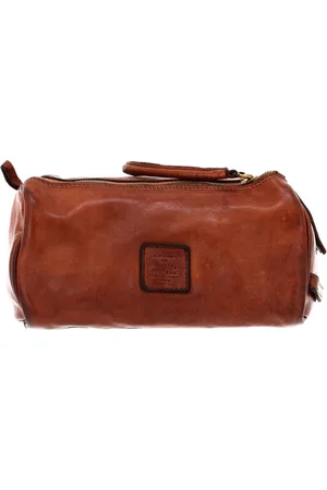 Campomaggi Leren Toilettas Beauty Bag Bruine