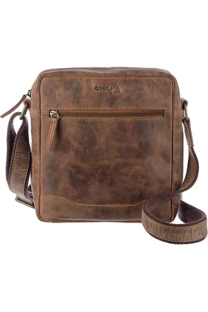 Greenland Leren Schoudertas Montenegro Casual-Bag Bruine