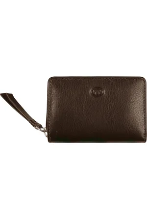 TOM TAILOR Leren Portemonnee Jemy Small Zip Wallet Donkerbruin