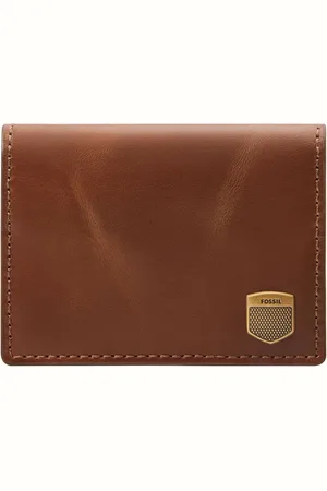 Fossil Leren Kaarthoes Hayes Card Bifold Bruine