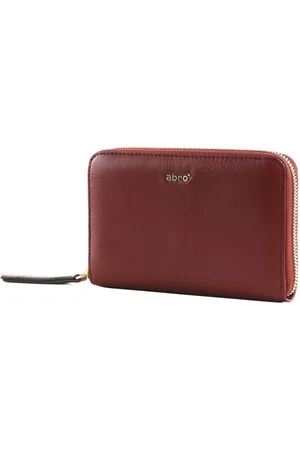 Abro+ Leren Portemonnee Leather Dalia Wallet Wijnrood