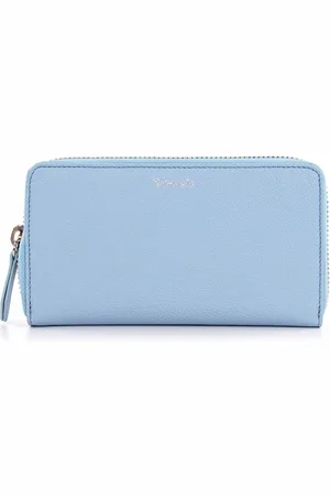 Tamaris Leren Portemonnee Amanda Zip Around Wallet Lichtblauw
