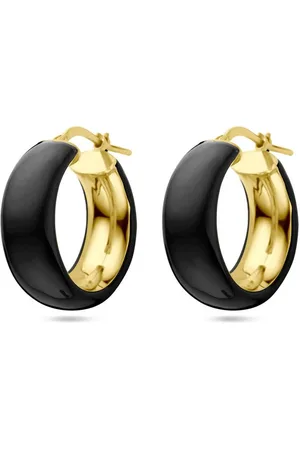 Cataleya Jewels Zilveren verguld oorringen emaille 1 micron