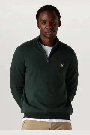 Lyle & Scott Cotton Merino Quarter Zip Jumper Truien & Vesten Heren - Sweater - Hoodie - Vest-