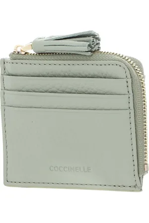 Coccinelle Leren Kaarthoes Tassel Credit Card Holder Mintgroen