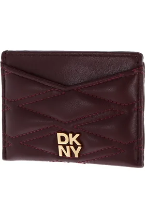 DKNY Leren Kaarthouder Minna Card Holder Wijnrood