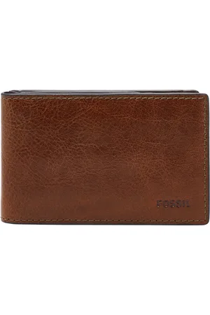 Fossil Leren Portemonnee Andrew Magnetic Bifold Bruine