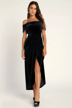 Merkloos Fluwelen jurk dames lange elegante fluwelen avondjurk cocktailjurk feestjurken winter S