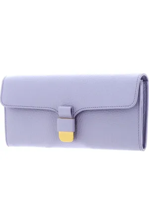 Coccinelle Leren Portemonnee Neofirenze Soft Wallet Grained Leather Paars