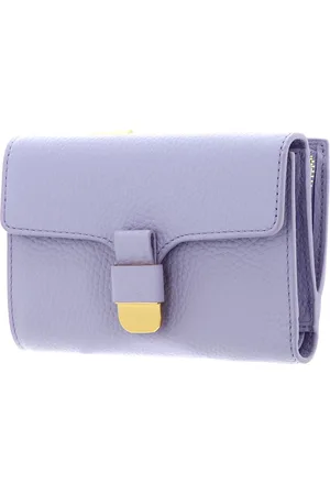 Coccinelle Leren Portemonnee Neofierenze Soft Wallet Grained Leather Paars