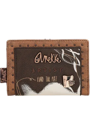 Anekke Portemonnee Nature Shodō Flexible RFID Wallet Donkerbruin