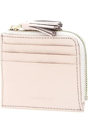 Coccinelle Leren Kaarthoes Tassel Credit Card Holder Roze