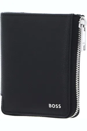 HUGO BOSS Leren Portemonnee Highway SM Ziparound Wallet Zwart