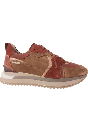 Mephisto Mobils Sneaker Janel Tobacco Bruin Rood Combi
