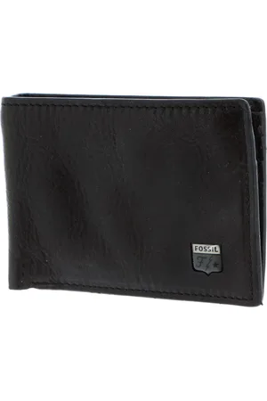 Fossil Leren Portemonnee Jesse Bifold Wallet Zwart