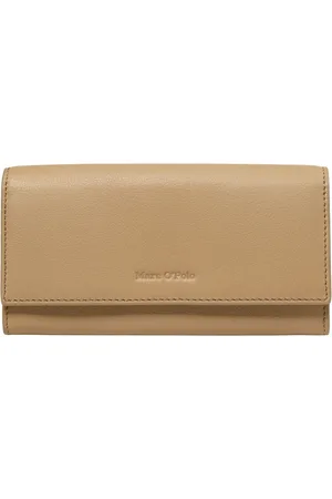 Marc O’ Polo Leren Portemonnee Jessie Combi Wallet Beige