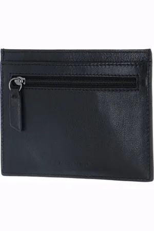 VALENTINO Leren Kaarthouder David Wallet Zwart
