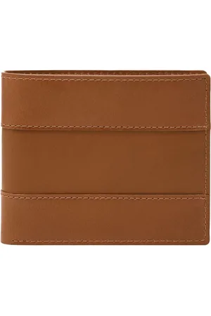 Fossil Leren Kaarthoes Everett Bifold Card Case Lichtbruin