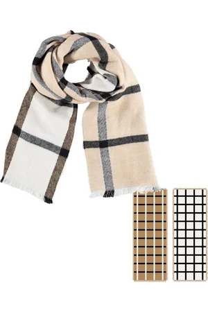 sarlini Lange Geruite dames sjaal | 2 Sides