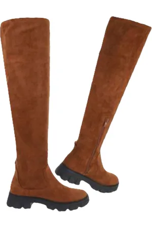 Merkloos Dilena Fashion Overknee Laarzen Suede