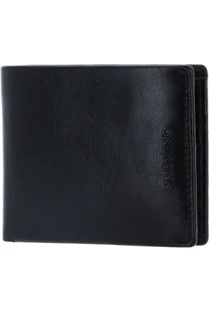 VALENTINO Leren Kaarthoes David Wallet Zwart
