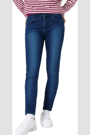 Timezone Dames Jeans Broeken TIGHT ALEENATZ WOMANSHAPE skinny Fit Blauw 31W / 30L Volwassenen