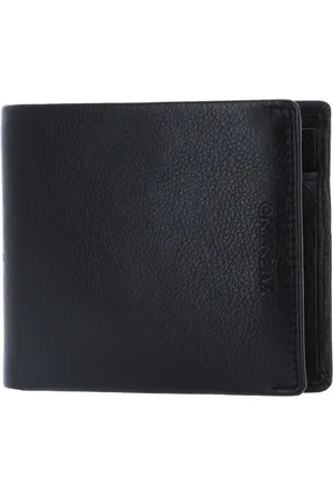 VALENTINO Leren Kaarthoes David Wallet Zwart