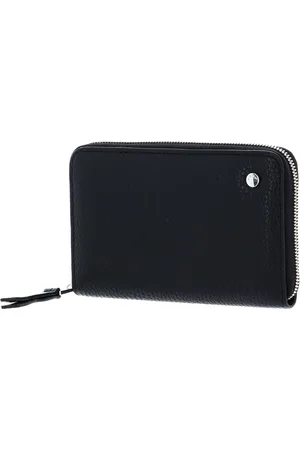 Abro+ Leren Portemonnee Leather Adria Zip Wallet Zwart