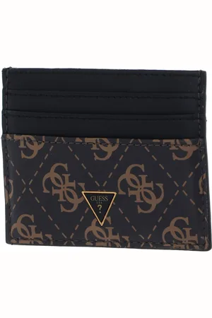 Guess Leren Kaarthouder Mito Card Case Donkerbruin