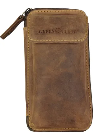 Greenburry Vintage heuptasje leer 14,5 cm