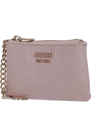 Guess Jena SLG Zip Pouch Dames Portemonnee - Pale Pink Logo - One Size