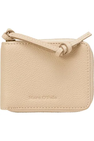 Marc O’ Polo Leren Portemonnee Franca Zip Wallet Beige