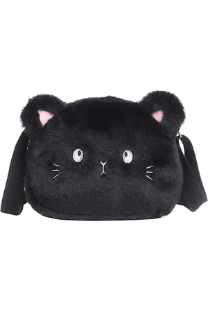 Fashion Favorite Fluffy Schoudertas - Poes | 20 x 15 x 6 cm | Kindertasje | Polyester / Acryl |