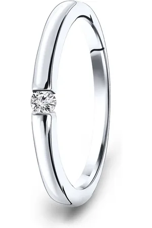 Miore 14 Karaat witgouden Ring met Diamant - Ringen Dames - sieraden