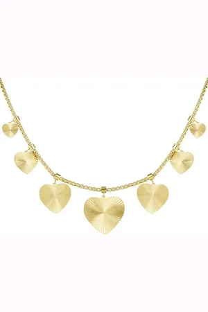 Bijoutheek Collier Hartjes Structuur