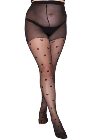 Pamela Mann 48-50 - 30 den Panty met hartjes grote maat