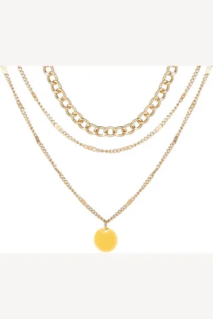 Joboly Schakel Ketting Muntje Coin 3 Layer - Dames - - 40 cm + 5 cm