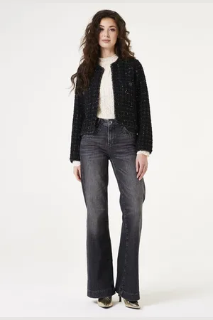 Garcia Celia Wide Dames Wide Fit Jeans Zwart