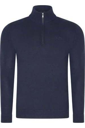 Superdry ESSENTIAL EMB KNIT HALF ZIP Heren Trui