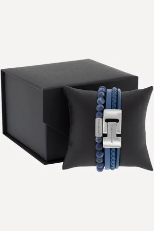 Steel & Barnett ® - Leren armband - heren - Timeless Duo Set - - 20.5 CM