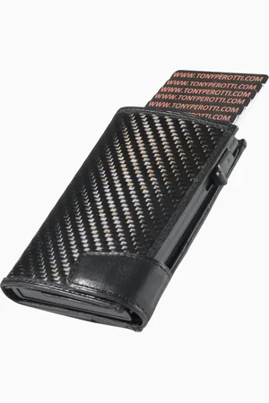 Tony Perotti Furbo RFID Creditcardhouder met papier- en kleingeldvak, Carbon